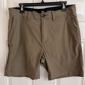 Prana Alameda Shorts Men’s 34 Tan Outdoor Hiking Climbing Pockets Performance